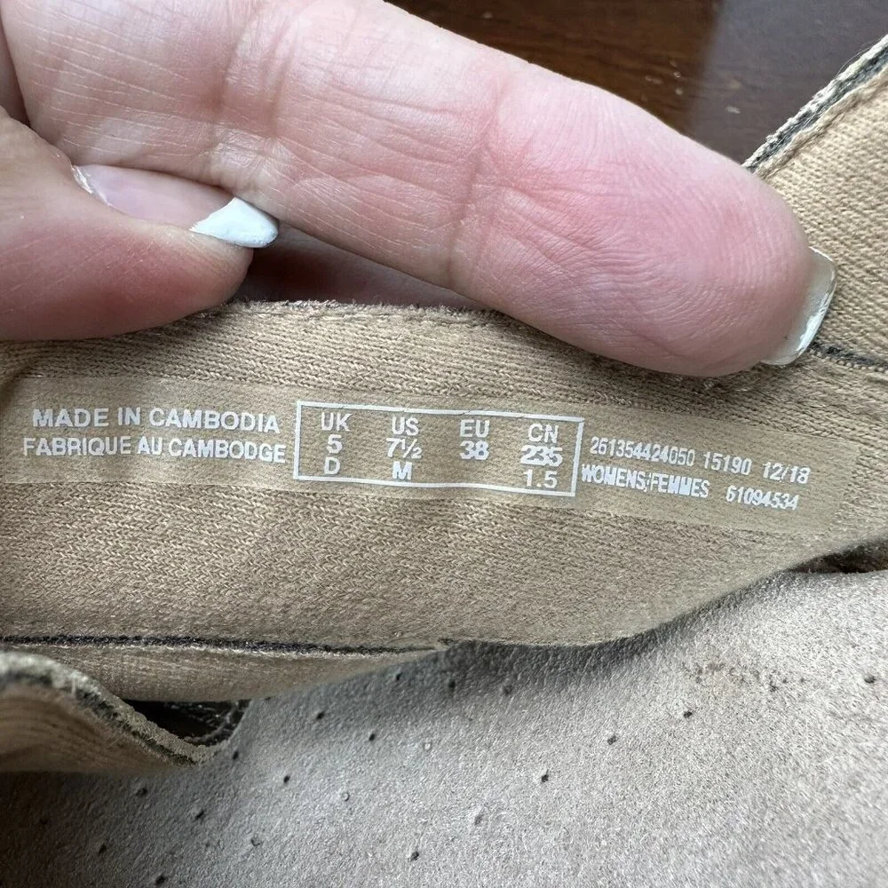 Clarks Collection Women's Espadrille Wedge Sling Back Heels Size 7.5 M Rope Gold